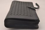 Authentic BOTTEGA VENETA Intrecciomirage Clutch Hand Bag Leather Gray 7693J Fashion