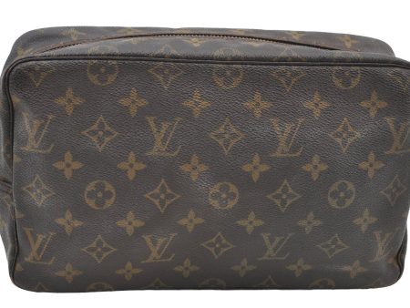 Auth Louis Vuitton Monogram Trousse Toilette 28 Clutch Bag M47522 Junk K8733 For Discount