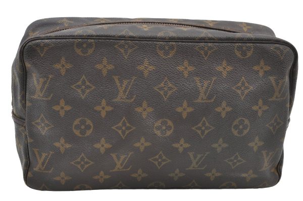 Auth Louis Vuitton Monogram Trousse Toilette 28 Clutch Bag M47522 Junk K8733 For Discount