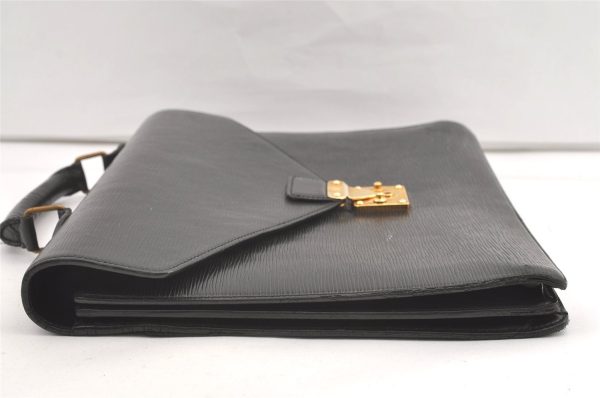 Authentic Louis Vuitton Epi Porte Documents Voyage Briefcase M59162 Black 9098J Online Hot Sale