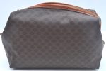 Authentic CELINE Macadam Blason Pattern Clutch Hand Bag PVC Leather Brown 6421J Supply