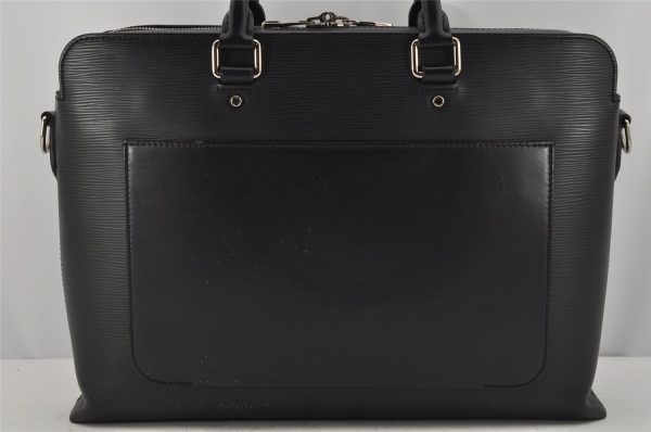 Authentic Louis Vuitton Epi Brooks 2Way Business Briefcase Black M58849 LV 8868J on Sale