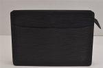 Authentic Louis Vuitton Epi Pochette Homme Clutch Hand Bag Black M52522 LV 5786J Online now