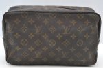 Auth Louis Vuitton Monogram Trousse Toilette 28 Clutch Bag M47522 Junk K8733 For Discount