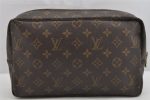 Auth Louis Vuitton Monogram Trousse Toilette 28 Clutch Hand Bag M47522 LV 9449J Online Sale