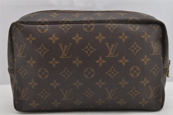 Auth Louis Vuitton Monogram Trousse Toilette 28 Clutch Hand Bag M47522 LV 9449J Online Sale