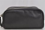 Authentic Louis Vuitton Taiga Trousse Ivan Clutch Bag Black M32492 LV 7121J For Discount