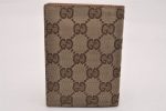 Authentic GUCCI Vintage Card Pass Case GG Canvas Leather 120966 Brown 4622J Online Hot Sale