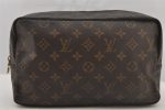 Auth Louis Vuitton Monogram Trousse Toilette 28 Clutch Hand Bag M47522 LV 6327J Fashion