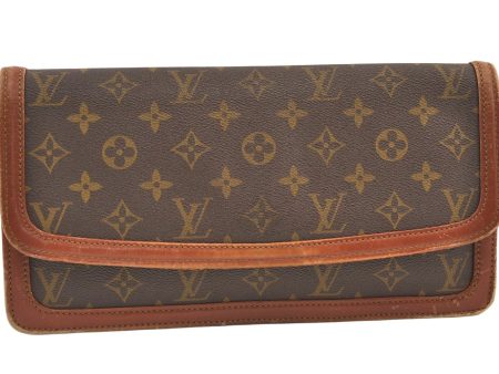 Auth Louis Vuitton Monogram Pochette Dame GM Clutch Hand Bag Old Model LV 9553J For Cheap