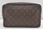 Auth Louis Vuitton Monogram Trousse Toilette 28 Clutch Bag M47522 Junk 8470J Online Sale