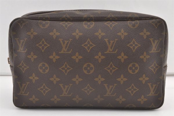 Auth Louis Vuitton Monogram Trousse Toilette 28 Clutch Bag M47522 Junk 8470J Online Sale