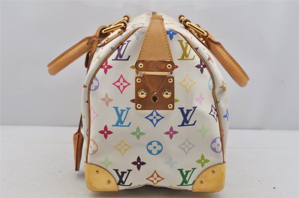 Auth Louis Vuitton Monogram Multicolor Speedy 30 Hand Bag White M92643 LV 5226J For Cheap