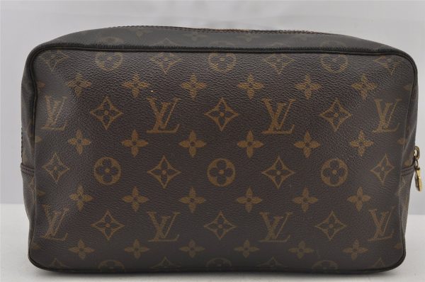 Auth Louis Vuitton Monogram Trousse Toilette 28 Clutch Hand Bag M47522 LV 6327J Fashion