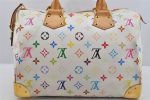 Auth Louis Vuitton Monogram Multicolor Speedy 30 Hand Bag White M92643 LV 5226J For Cheap