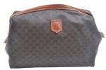 Authentic CELINE Macadam Blason Pattern Clutch Hand Bag PVC Leather Brown 6421J Supply