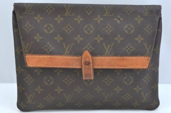 Auth Louis Vuitton Monogram Pochette Pliante Clutch Hand Bag Old Model LV K9327 Online Sale