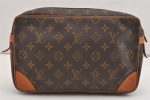 Authentic Louis Vuitton Monogram Compiegne 28 Clutch Hand Bag M51845 LV 6089J Fashion