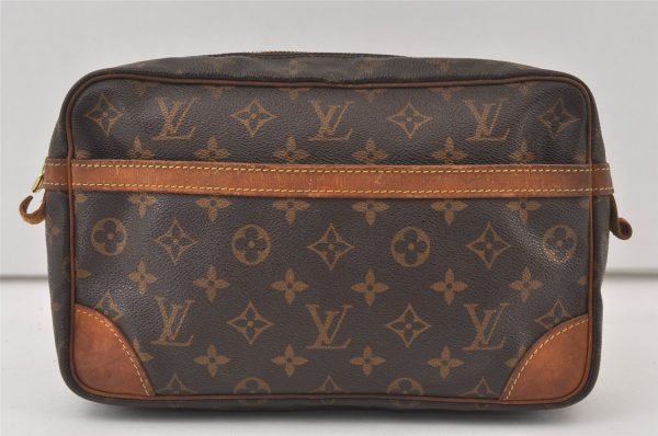 Authentic Louis Vuitton Monogram Compiegne 28 Clutch Hand Bag M51845 LV 0117K For Cheap