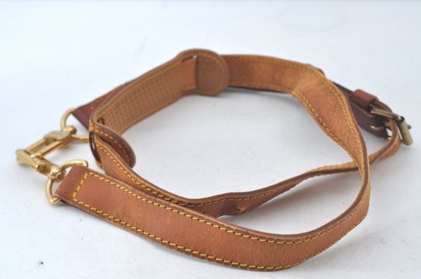 Authentic Louis Vuitton Leather Shoulder Strap 40.6-48  Beige LV K8926 Hot on Sale