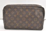 Auth Louis Vuitton Monogram Trousse Toilette 28 Clutch Hand Bag M47522 LV 0407K Supply