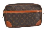 Authentic Louis Vuitton Monogram Compiegne 28 Clutch Hand Bag M51845 LV 6089J Fashion