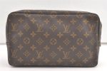 Auth Louis Vuitton Monogram Trousse Toilette 28 Clutch Hand Bag M47522 LV 0407K Supply