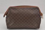 Authentic CELINE Macadam Blason Pattern Clutch Hand Bag PVC Leather Brown 9119J Online