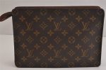 Authentic Louis Vuitton Monogram Pochette Homme Clutch Hand Bag M51795 LV 6371J Online