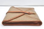 Authentic CELINE Macadam Blason Pattern Clutch Bag PVC Leather Beige Junk 0483K Online Hot Sale