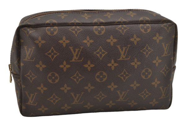 Auth Louis Vuitton Monogram Trousse Toilette 28 Clutch Hand Bag M47522 LV 9449J Online Sale