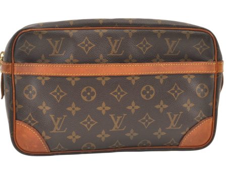 Authentic Louis Vuitton Monogram Compiegne 28 Clutch Hand Bag M51845 LV 1131K Cheap