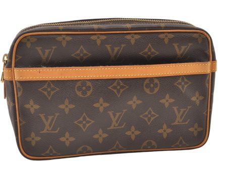 Authentic Louis Vuitton Monogram Compiegne 23 Clutch Hand Bag M51847 LV 0718K For Discount