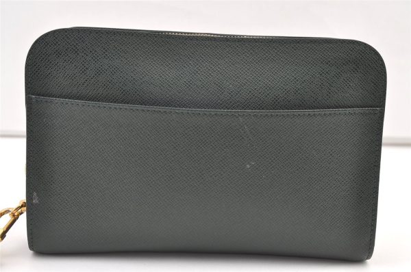 Authentic Louis Vuitton Taiga Baikal Clutch Bag Green M30184 LV 0928K Cheap