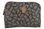 Authentic YVES SAINT LAURENT Clutch Hand Bag Purse PVC Leather Gray 9591J Sale