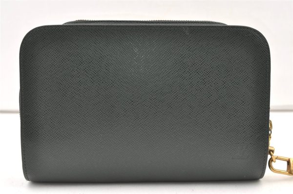 Authentic Louis Vuitton Taiga Baikal Clutch Bag Green M30184 LV 1045K Online