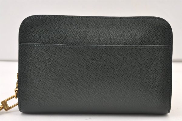 Authentic Louis Vuitton Taiga Baikal Clutch Bag Green M30184 LV 9691J Online Sale