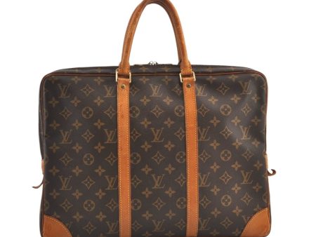 Authentic Louis Vuitton Monogram Porte Documents Voyage M40226 Briefcase 8748J Hot on Sale