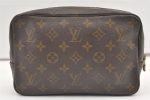 Auth Louis Vuitton Monogram Trousse Toilette 23 Clutch Hand Bag M47524 LV 1610K Discount