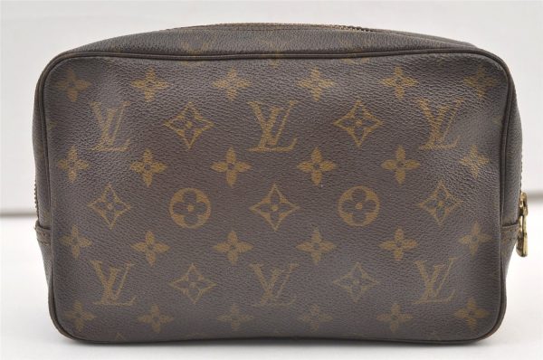 Auth Louis Vuitton Monogram Trousse Toilette 23 Clutch Hand Bag M47524 LV 1610K Discount