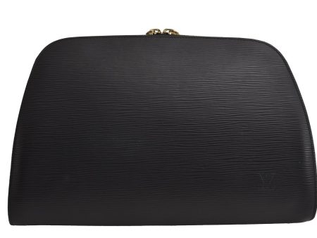 Authentic Louis Vuitton Epi Dauphine GM Pouch Clutch Bag Black M48432 Junk 7657J For Cheap