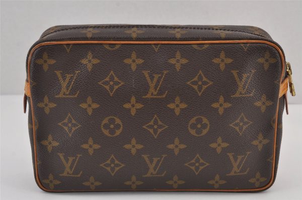 Authentic Louis Vuitton Monogram Compiegne 23 Clutch Hand Bag M51847 LV 8771J Online now