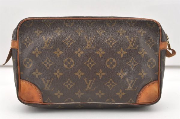 Authentic Louis Vuitton Monogram Compiegne 28 Clutch Hand Bag M51845 LV 7670J For Cheap