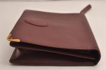 Authentic Cartier Must de Cartier Clutch Hand Bag Leather Bordeaux Red 0820K Cheap