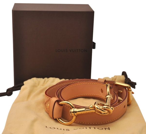 Authentic Louis Vuitton Leather Shoulder Strap Beige 35.4-39.4  LV Box 8896J Online Hot Sale