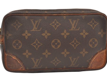 Authentic Louis Vuitton Monogram Marly Dragonne PM M51827 Clutch Hand Bag 9660J Supply