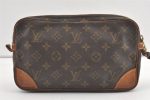 Authentic Louis Vuitton Monogram Marly Dragonne Clutch Hand Bag Old Model 8912J For Discount