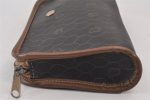 Authentic Christian Dior Honeycomb Clutch Hand Bag PVC Leather Black CD 0901K Online now