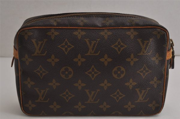 Authentic Louis Vuitton Monogram Compiegne 23 Clutch Hand Bag M51847 LV 0291K Supply