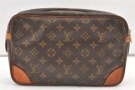 Authentic Louis Vuitton Monogram Compiegne 28 Clutch Hand Bag M51845 LV 1131K Cheap